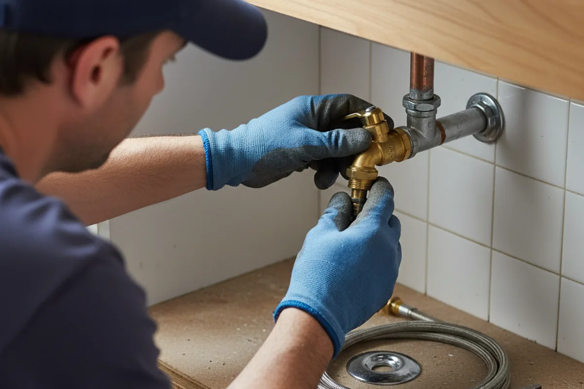 Shutoff valve and fitting work during Emergency Plumbing in Westmoreland